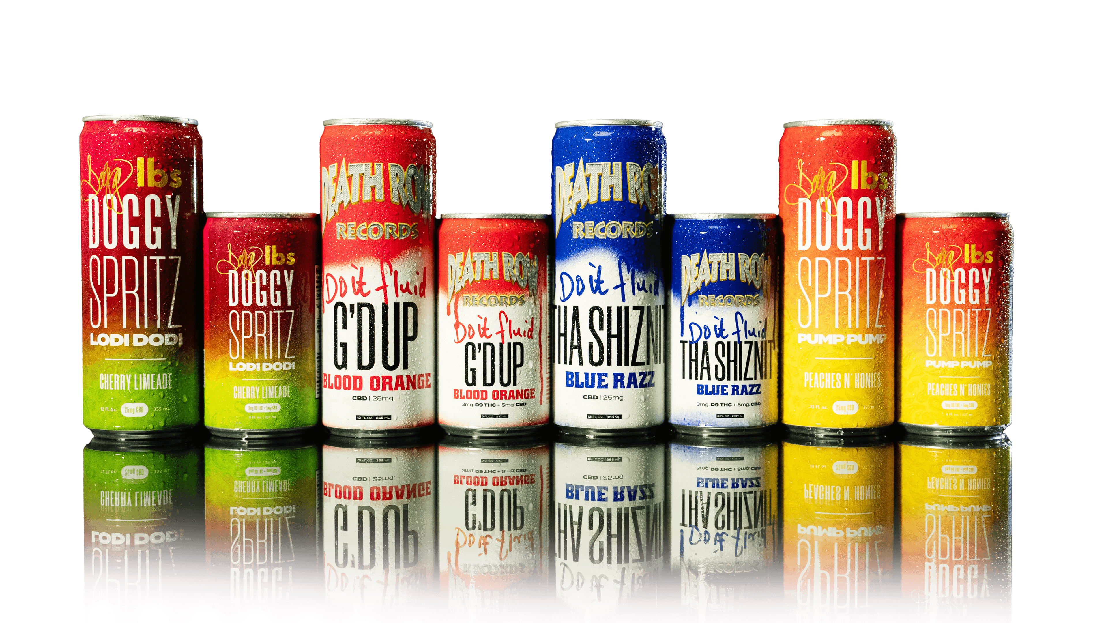 A shot of all Hill Beverage products